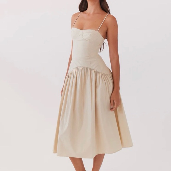 Peppermayo Dresses & Skirts - Peppermayo Yvette Corset Spaghetti Strap Midi Dress - Classic Summer Style